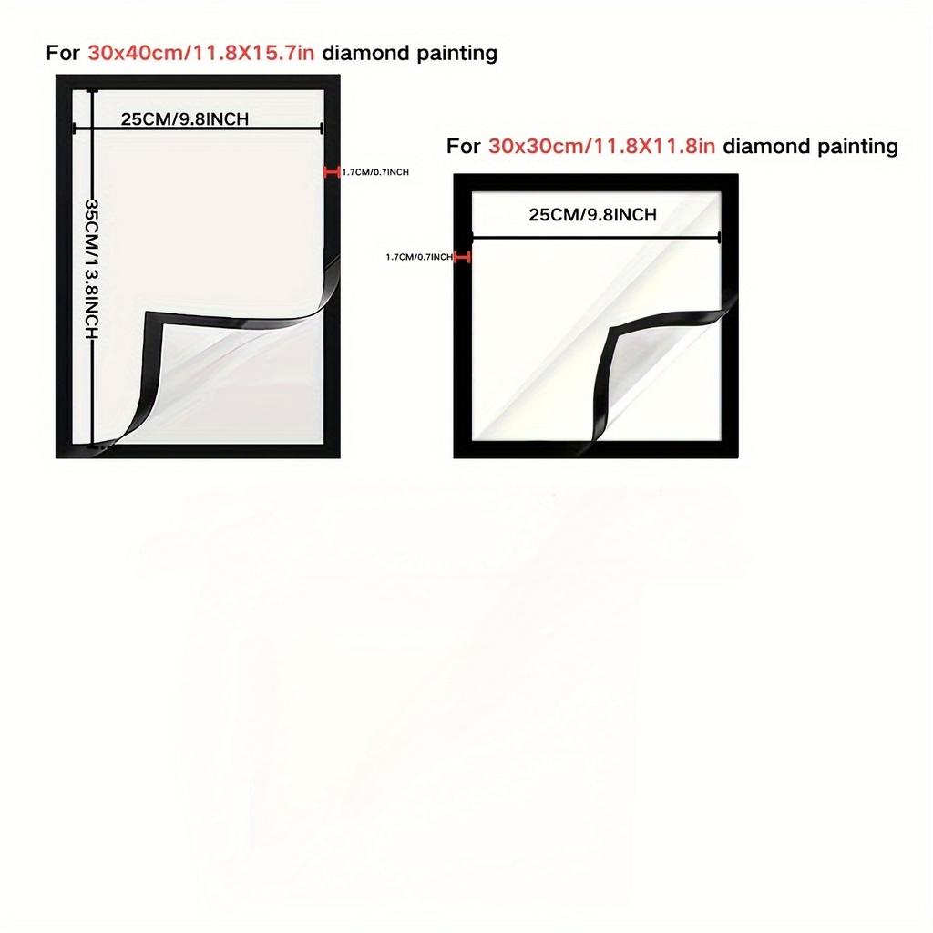 Diamond Frame 2 Set Piecesset Pvc Material Suitable For 12x12 Inches 12x16 Inches Art Photo Frames Art Frames Pvc Wall Stickers