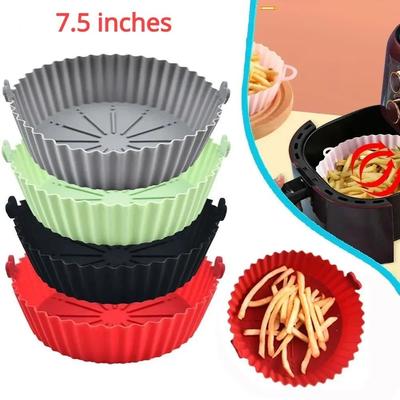 Forros de silicone para Air Fryer, cesto para Air Fryer, substituição de papel vegetal inflamável, acessórios para assadeiras reutilizáveis para forno