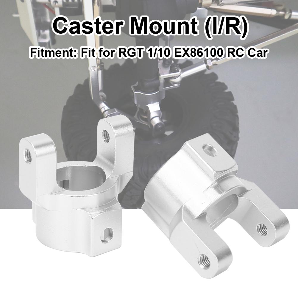 Aluminum Alloy Caster Mount (l R) Parts Fit for RGT 1 10 EX86100 RC Car ModelSilver R86022S