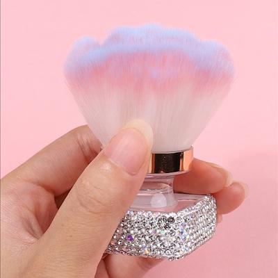Diamantová rukojeť Štětce na make-up Velká velikost Štětec na sypký pudr Štětce na tvářenku Štětec na make-up ve tvaru růže Štětec na tvářenku Měkké vlněné štětce na make-up