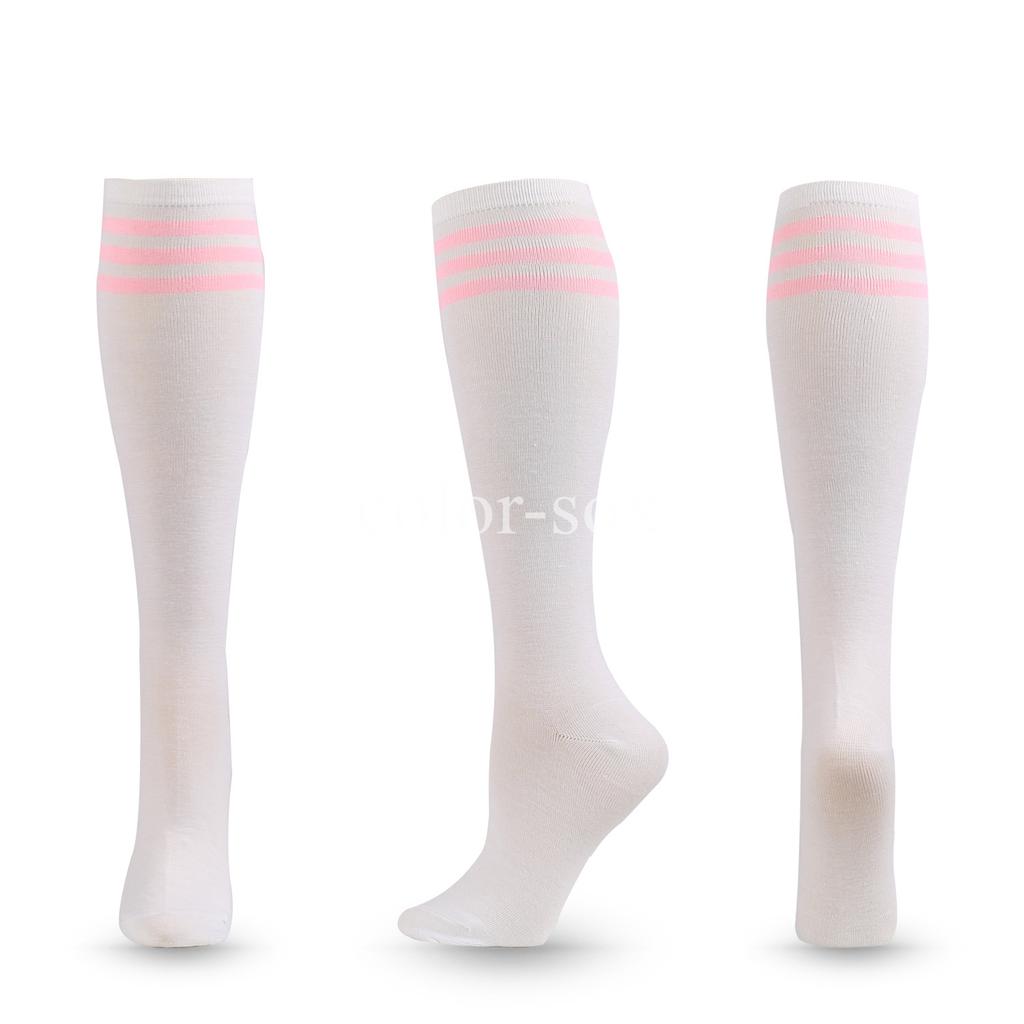 Unisex Compression Socks Football Socks Non-slip Long Tube Knee High Stockings Socks Striped Soccer Socks Running Sports Socks