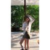 [Sunscreen Fabric] Korean Wear Printed Long Sleeve T-Shirt Women's Summer Loose and Skinny Spice Girls Sunscreen Top Tide