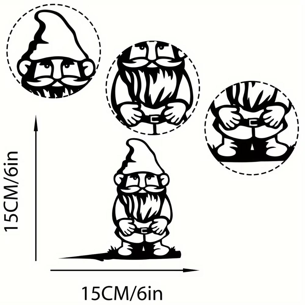 Stylish 1pc Metal Gnome Charming Sweet Garden Figurine Rustic Decor for Outdoor Home Garden a Fashionable Housewarming Present