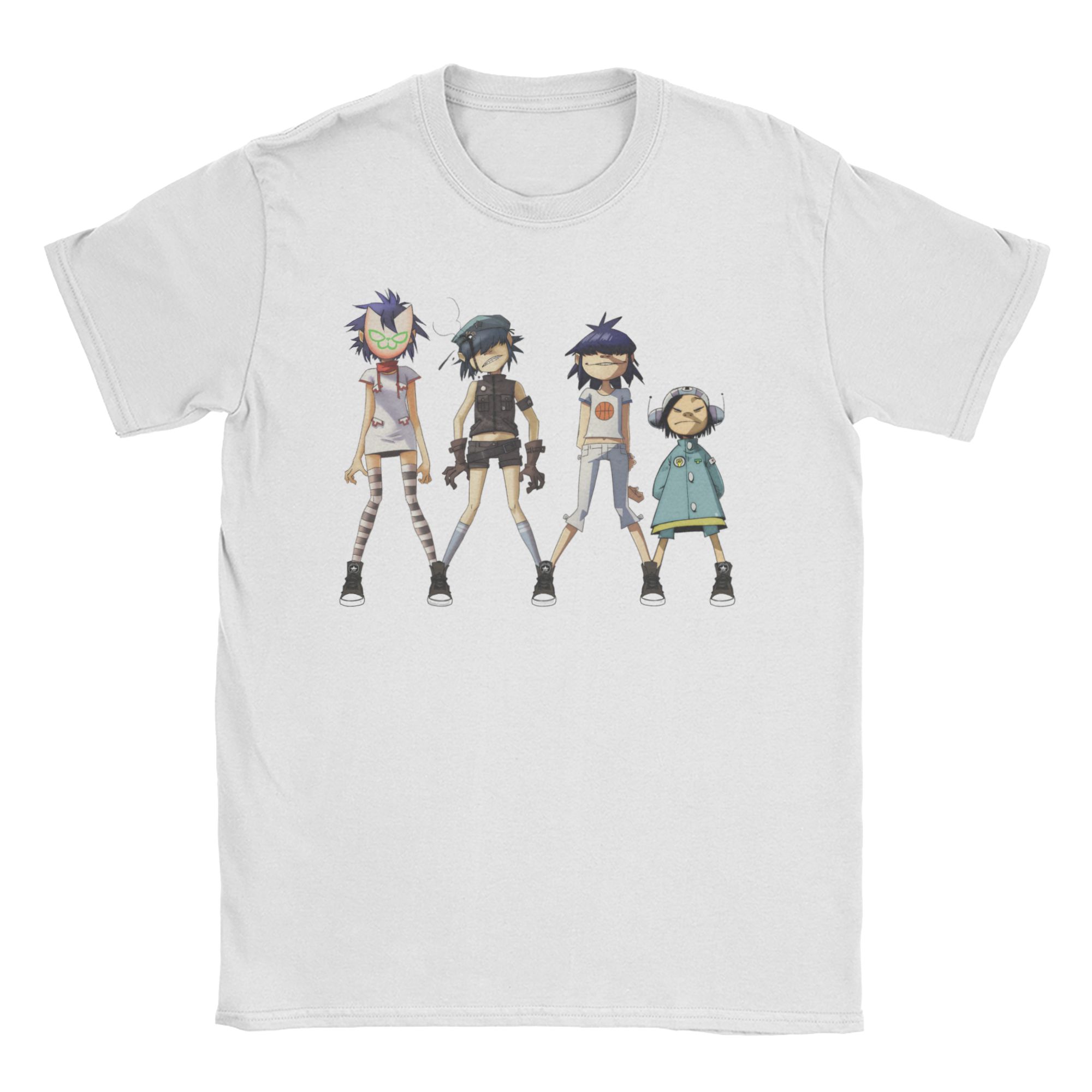 

Gorillazed Rock Rapper TShirts for Unisex Women Novelty Pure Cotton Tee Shirt O Neck Short Sleeve T Shirts Plus Size Clothing L