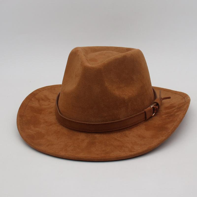Suede Hat Chinese Style Foreign Style Sun Hat Vintage Top Hat Gentleman Jazz Hat Men's and Women's Nostalgic Felt Hat