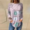 Women's Loose Round Neck Floral Print Long Sleeve T-Shirt Top 3d T-Shirts Women’s