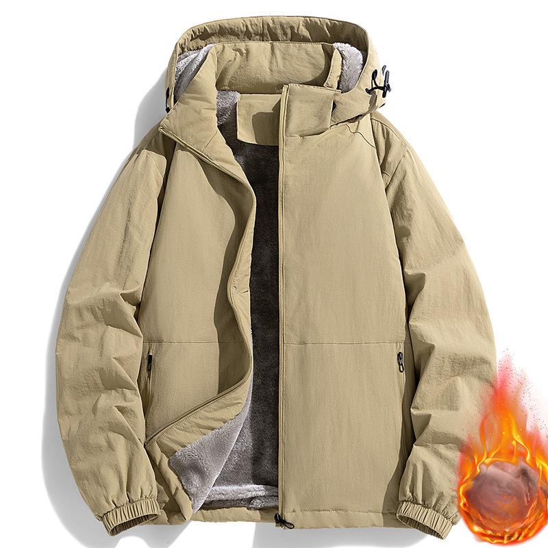 Jacket Couple Autumn and Winter Men's Plush Plus Thickened Women's Top Warm Windproof Cotton Jacket