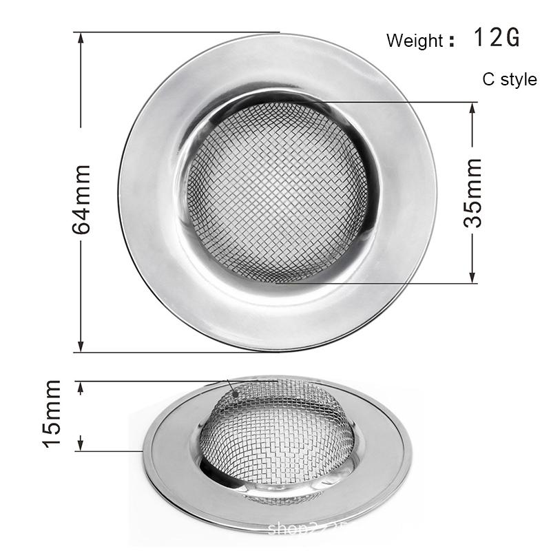 1PCS Filter kuchynského drezu Sieťka z nehrdzavejúcej ocele Sitko na drez Filter Sitko na drez do kúpeľne Odtokový otvor Sitko na filter Sitko na odpad
