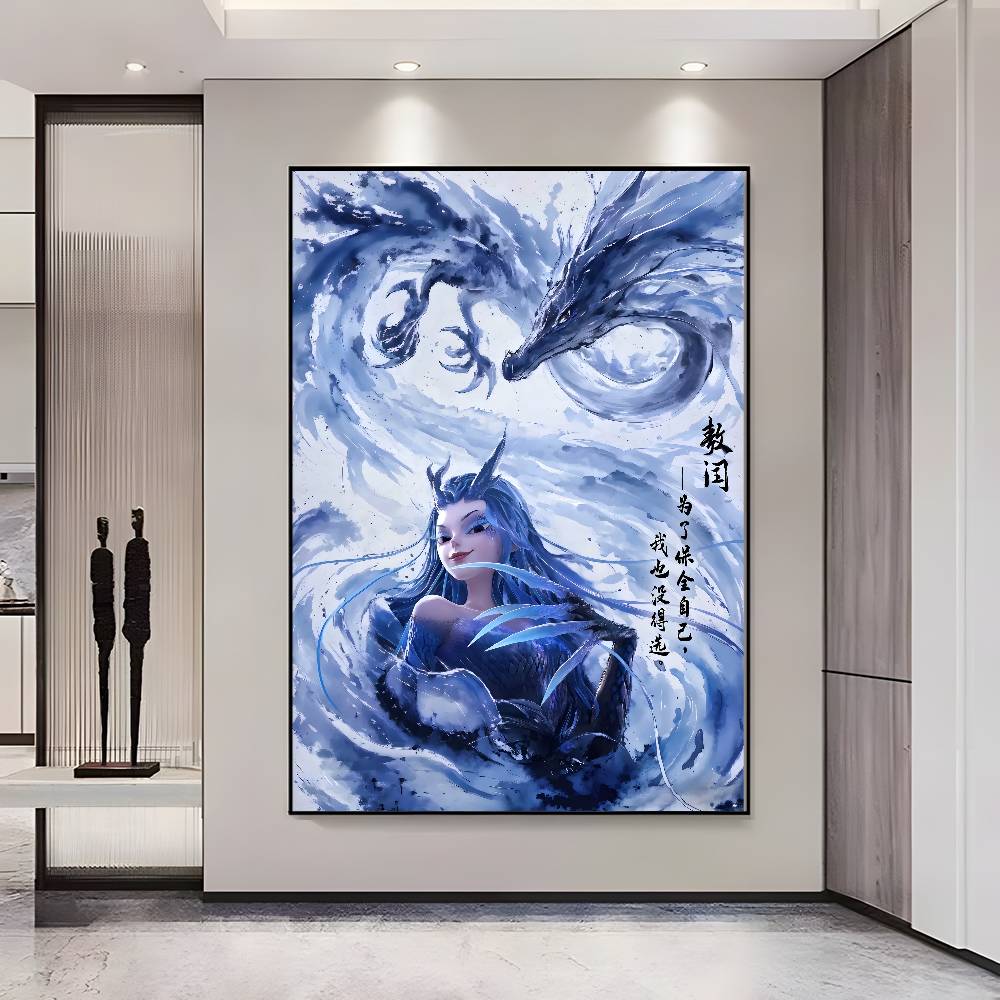 Chinese Anim Nezha Poster HD Posters Self Adhesive Waterproof Ideal for Living Room Bedroom Bar Decoration
