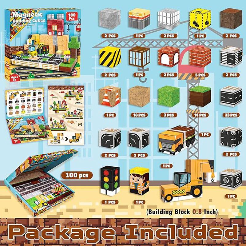 Ungiftige Magnetische Bausteine Mine Welt Magnetische Höhlen Welt Stein Würfel Spielzeug Set Stem Sensorisch Bestes Geschenk Für Kinder