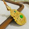 Gourd Pendant Necklace Court Style Niche Design Sense Large Gourd Pendant Jewelry