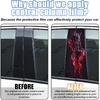 1Pair Car Center Pillar Stickers, Anti-Scratch Vinyl B-Pillar Protectors, HD Printed Smoke Pattern Symmetrical PET Waterproof Decals, Auto Center