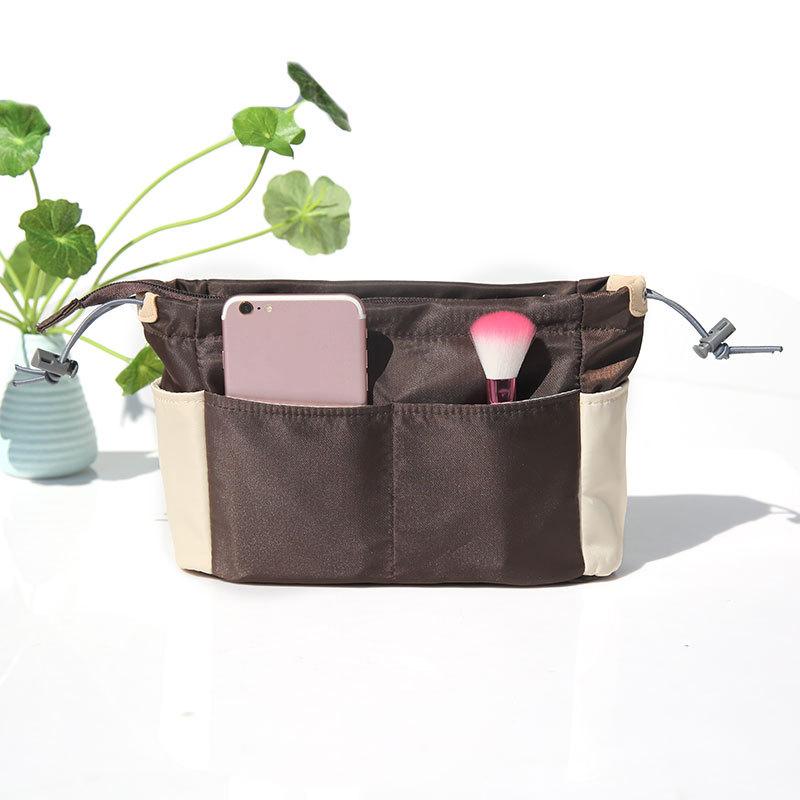 

1PC Large Capacity Cosmetic Organizer Durable Makeup Pouch with Compartments 25x8x17cm 25*8*17cm кавовий