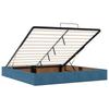 Ottoman Bed with Mattress Dark Blue 200 X 200 Cm Velvet