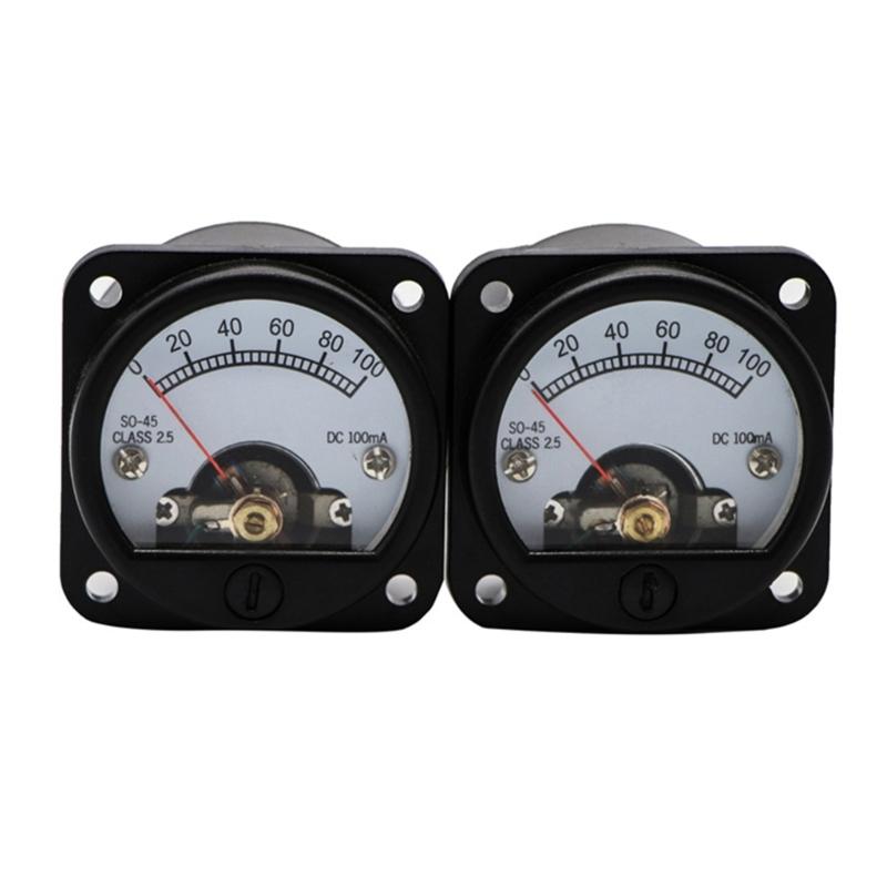 100mA Pointer Ammeter 45 Type DC100MA Analog Panel Meter for Sound Power Tracking and Safety