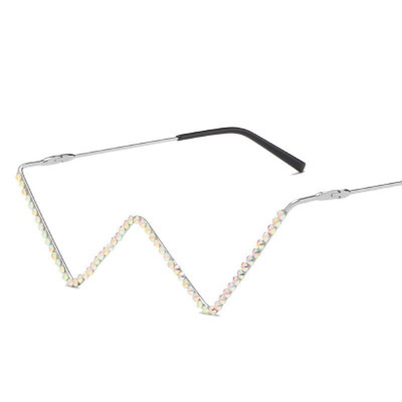 1 Pcs Diamond Steampunk Sunglasses Frames Triangle Eyeglasses Frames For Women Vintage Sunglasses Frames For Men Eyewear Decoration