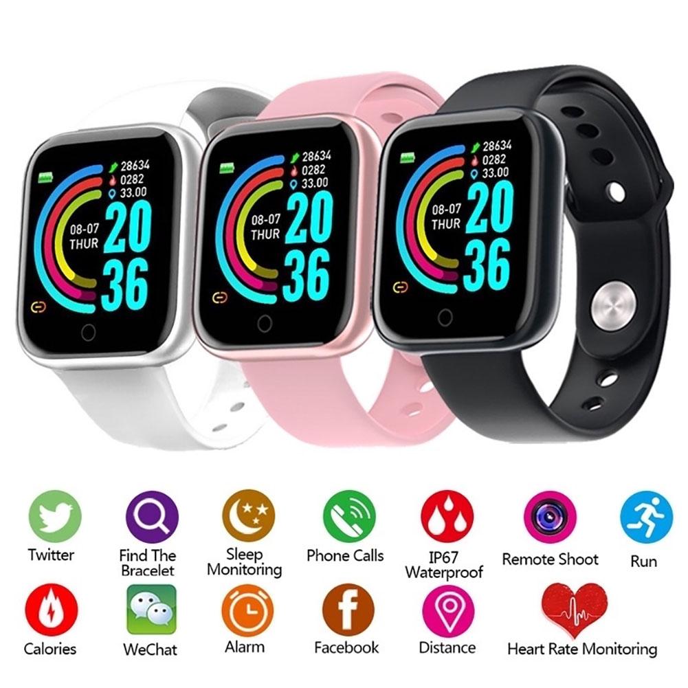 Y68 Smart Watch Heart Rate Monitor Smartwatch Blood Pressure Fitness Watch Compatible For Android Iso Phones