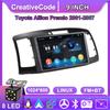 Car Radio Multimedia MP5 Player Head Unit Stereo BT For Toyota Allion Premio 2001-2007