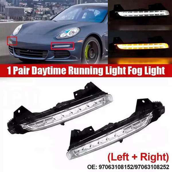 Pair of Daytime Running Lights for 2014-2017 Porsche Panamera