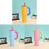 Insulated Travel Mug With Handle And Straw For Outdoor And Car Use