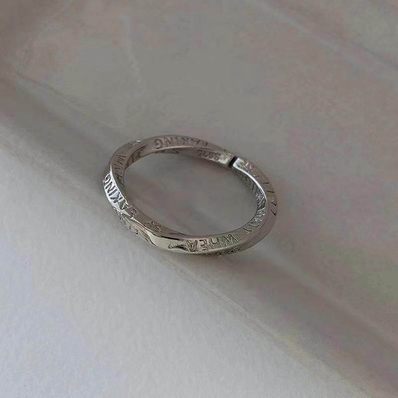 Cold wind plain ring three-piece ring open ring simple temperament personalized ring