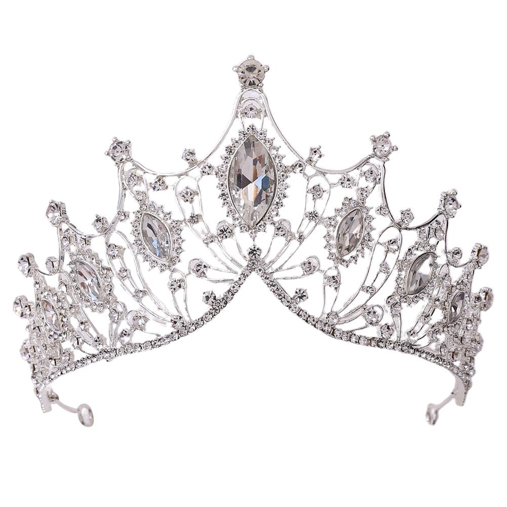 Crystal Tiara Crown Headband Princess Elegant Crown With Combs For Women Girls Bridal Wedding Birthday Party Prom