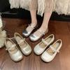 Evening Breeze Gentle Flat-soled Single Shoes Women's New Autumn Mary Jane Shoes with Skirts Soft-soled Beanie Shoes Women
