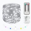 suddus Fairy Lights Battery Operated 33ft 100 LED String Lights Remote