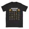 With Driving Warning Sign Cotton T Shirt For Mens Summer  Y2K Basic T Shirts Round Neck Harajuku Tees Plus Size Pattern Tops