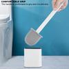 2pcs Drill-Free Mounting Toilet Bowl Brush Silicone Bristles Toilet Brush Holder Set  Campers