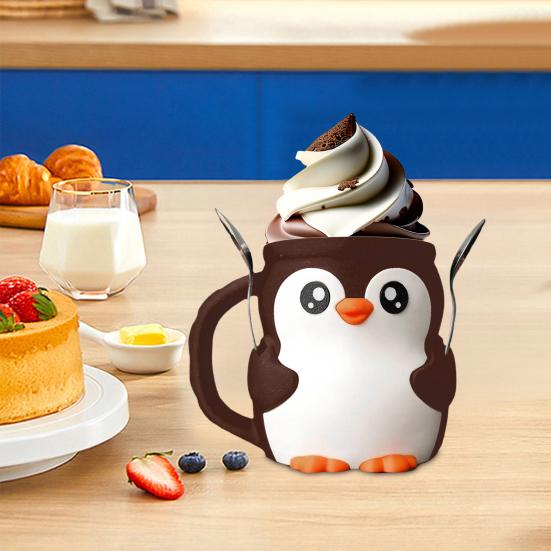 Ice Cream Cup Holder Penguin Shape Soda Beer Bottle 16 Oz Capacity Dessert Party Accessory Kitchenware