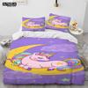 Einhorn Niedlich Cartoon Bettdecke Bettwäsche Set,Bettbezug Bett Set Bettdeckenbezug Kissenbezug,Queen Bettwäsche Set