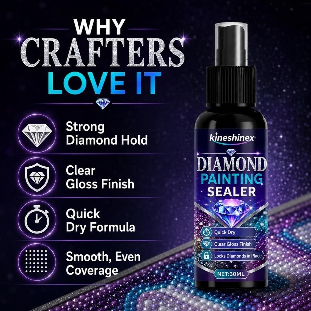 Clear Finish Diamond Painting Sealer Spray Glossy Finish Craft Glue Spray Cross Stitch Crafts