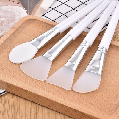 4 stuks/set Witte Make-up Siliconen Gezichtsmasker Kwasten Professionele Modder Crème Kwasten DIY Huidverzorging Foundation Gel Cosmetisch Schoonheidstool