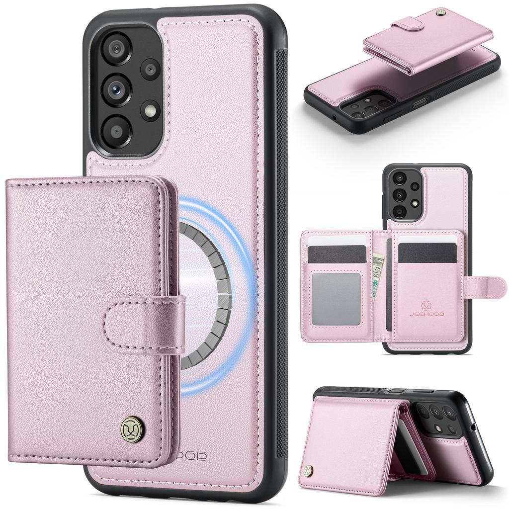 For Samsung Galaxy A13 4G/Galaxy A04s 5G/Galaxy A13 5G Case JEEHOOD J09 RFID Blocking Card Holder Leather Back Phone Cover Magnetic Case