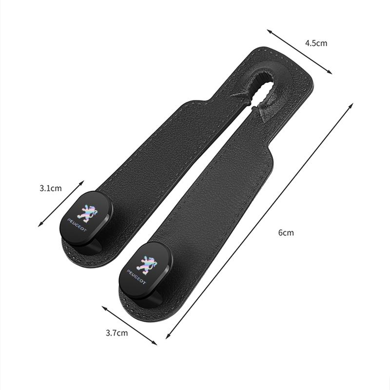 Car Headrest Hooks Hanger Clip Seat Back Organizer Holder For Peugeot 408 308 5008 208 2008 3008 Landtrek Rifter 508 301 108 608