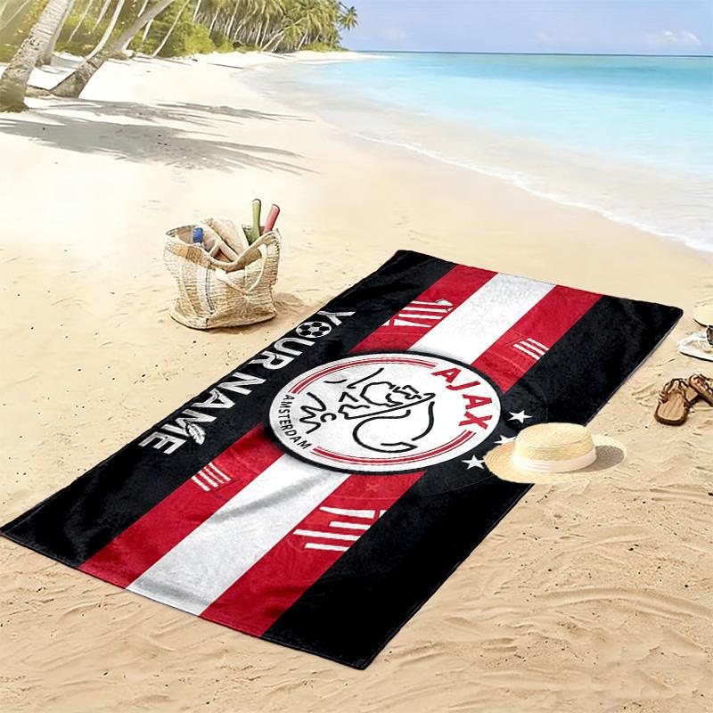 AFC Ajax Print Beach Towel, Large Soft Quick Dry Towel for Beach Camping Swimming