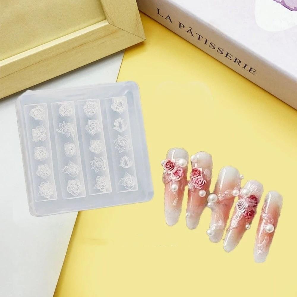 3D Carving Silicone Nail Art Molds Reusable Nail Art Molds for Nail Decoration Art 2