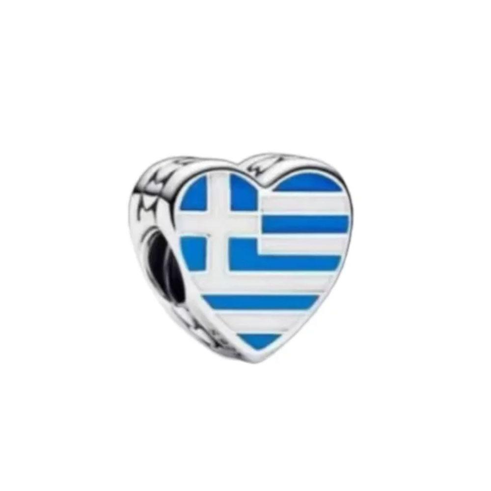 New Silve Red Heart Rudder Anchor Pendant Charm Bead Fit Original Diy Bracelet For Women Diy Fashion Jewelry Making