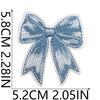 Blue Theme Embroidery Cloth Sticker, Surf Girl Patch Sticker, Wave Hermit Crab Computer Embroidery Label, Shell Chapter Sticker