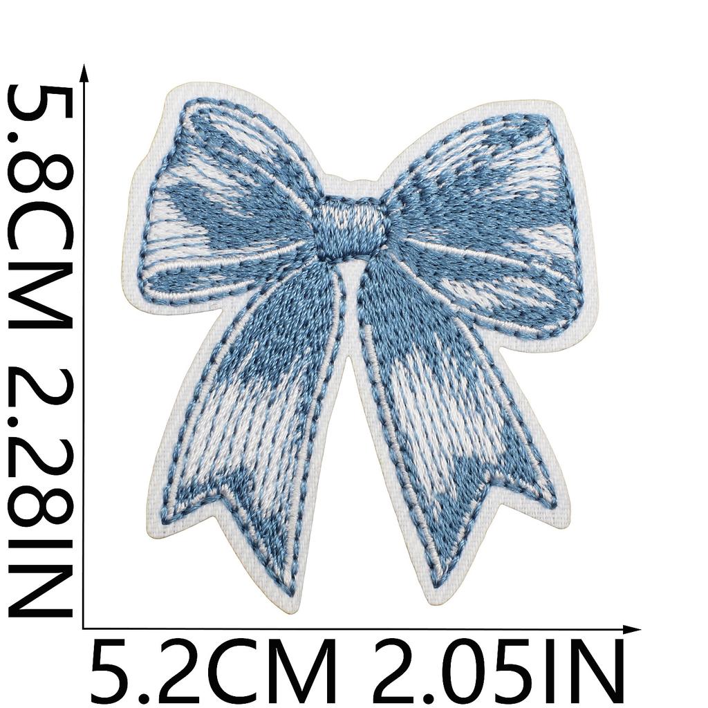 Blue Theme Embroidery Cloth Sticker, Surf Girl Patch Sticker, Wave Hermit Crab Computer Embroidery Label, Shell Chapter Sticker