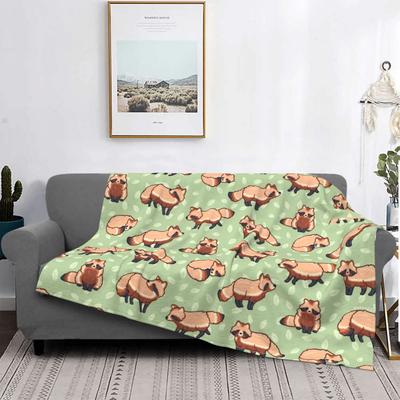 Tanuki Japan Kawaii Raccoon Blanket Animal Nature Flannel Throw Blanket Airplane Travel Decoration Soft Warm Bedspread