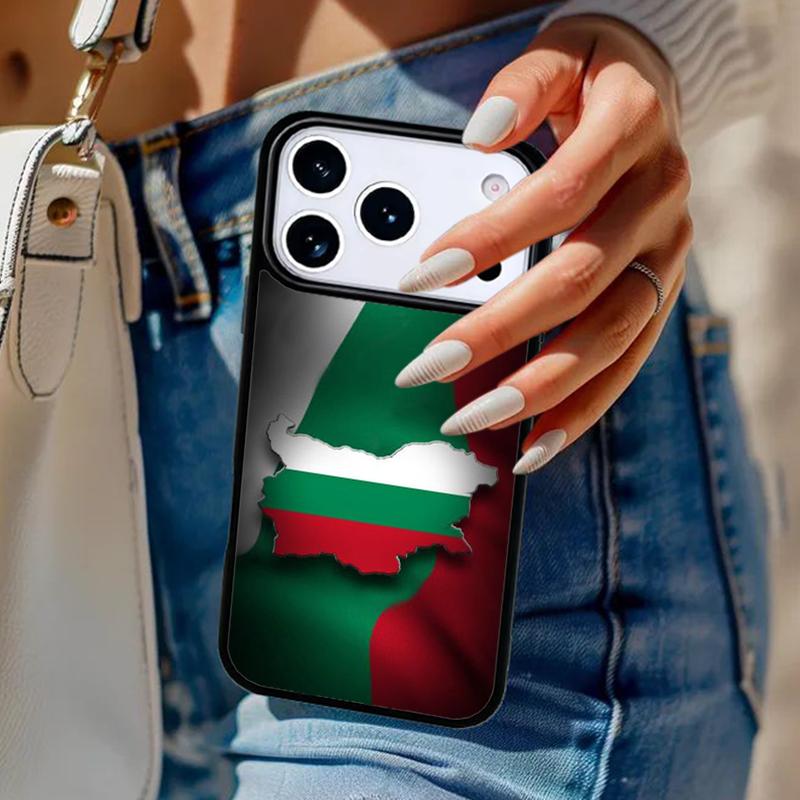 Bulgaria Flag Passport Map Phone Case For iPhone 17 Air 14 15 13 12 Max Cover For Apple 14 15 16 16e 11 Pro Max Plus Coque