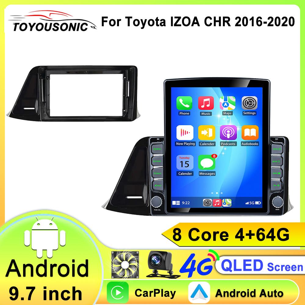 Android 13 DSP Car Radio Multimidia Video Player Navigation GPS For Toyota CHR C-HR IZOA 2016 -2020 2din Head Unit Carplay