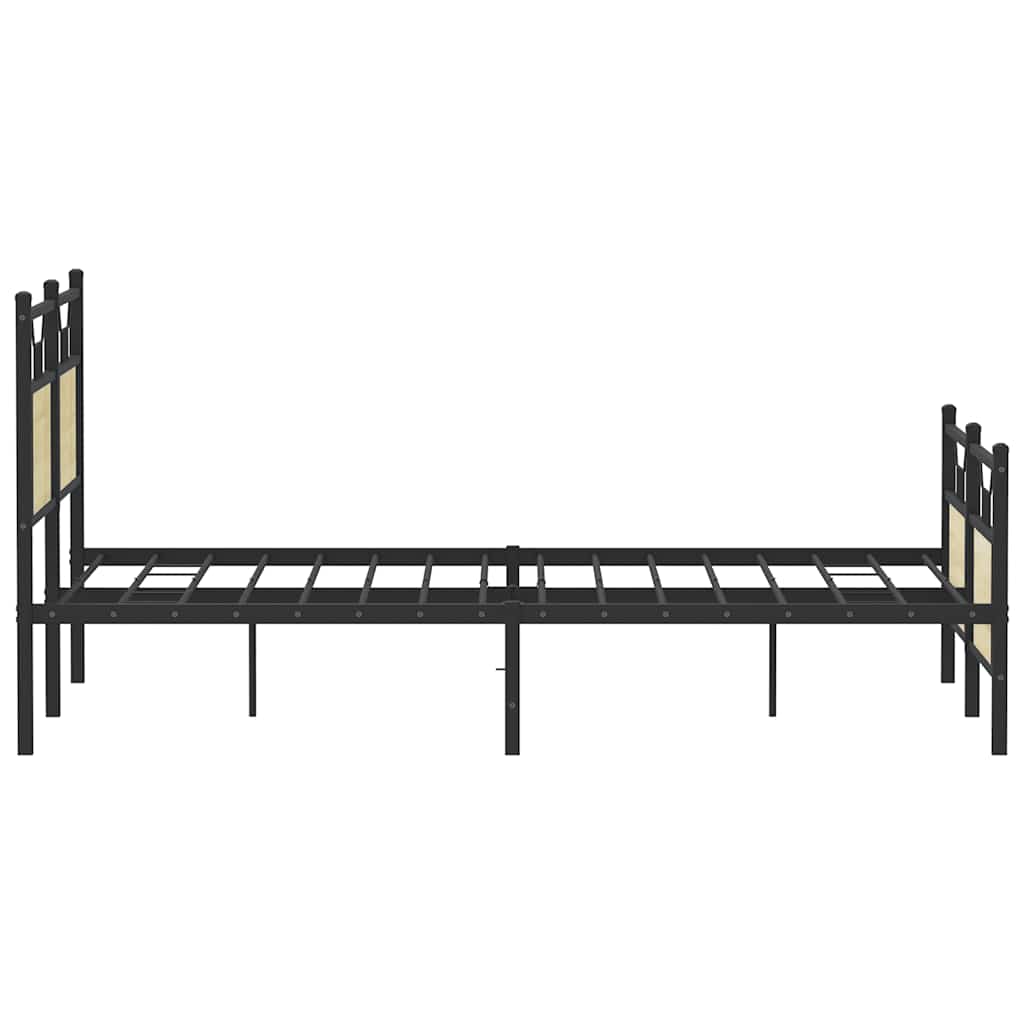Bed Frame without Mattress Sonoma Oak Finish 140 x 190 cm Engineered Wood