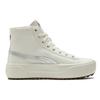 Puma Kaia Mid Fur Iridescent Dámské tenisky Krémová Šepotavě bílá Stříbrná 385377-01