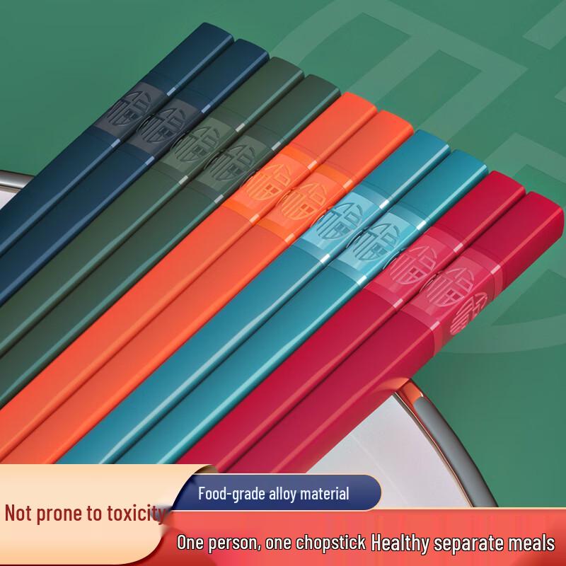 Runzhi High-Temperature 5-Color Alloy Chopsticks