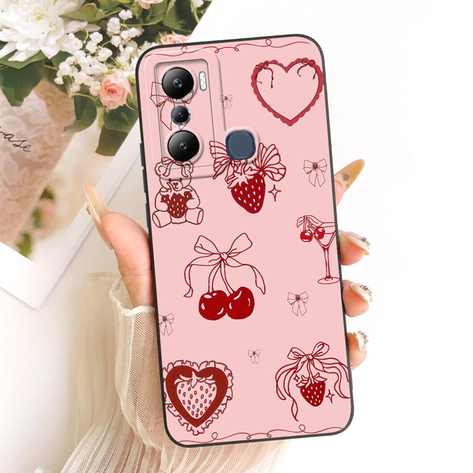 For Infinix Hot 20i Case Hot 20S X6827 Luxury Flowers Candy Painted Cover Soft Silicone Case For Infinix Hot 20 Play Hot20 Shell