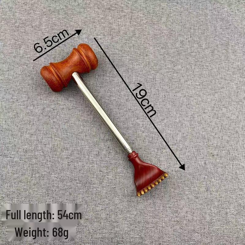 Telescopic Red Sandalwood Dual-Use Back Scratcher