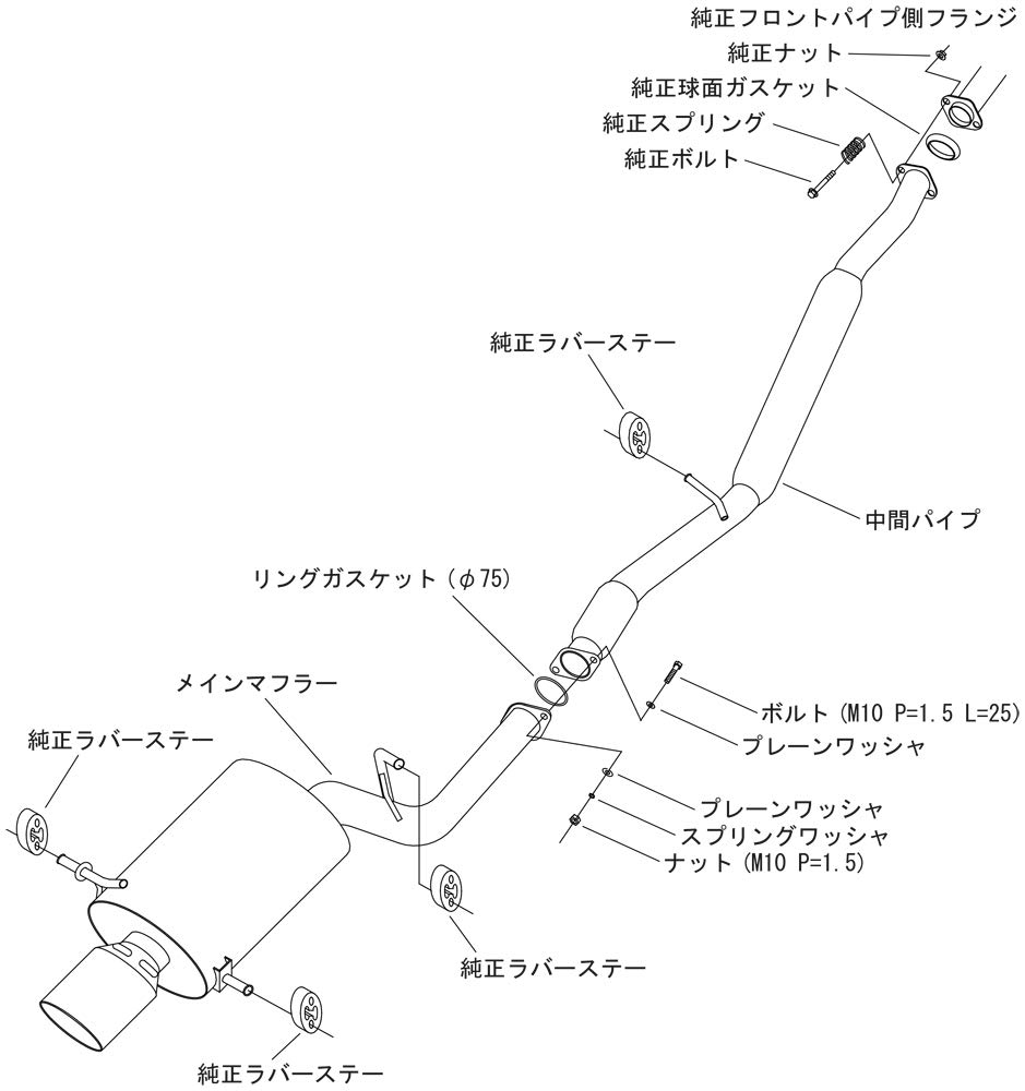 Tobă de eșapament sport HKS Automotive, tobă Super Turbo pentru Subaru Impreza GDB, inspecție vehicul, piese compatibile cu sistemul de admisie și evacuare 31029-AF002
